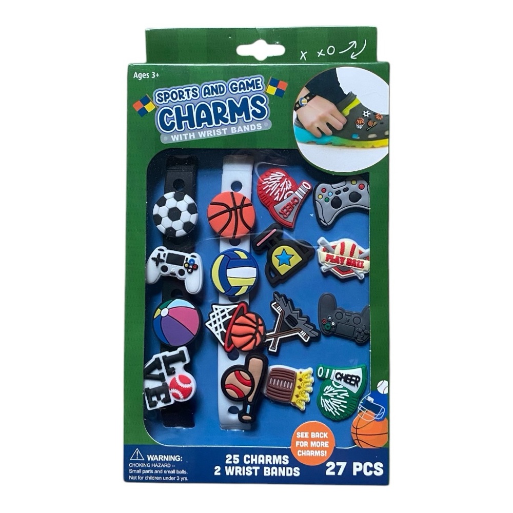 Sports and Game Charms with Wrist Bands for Shoes Crocs Bracelet